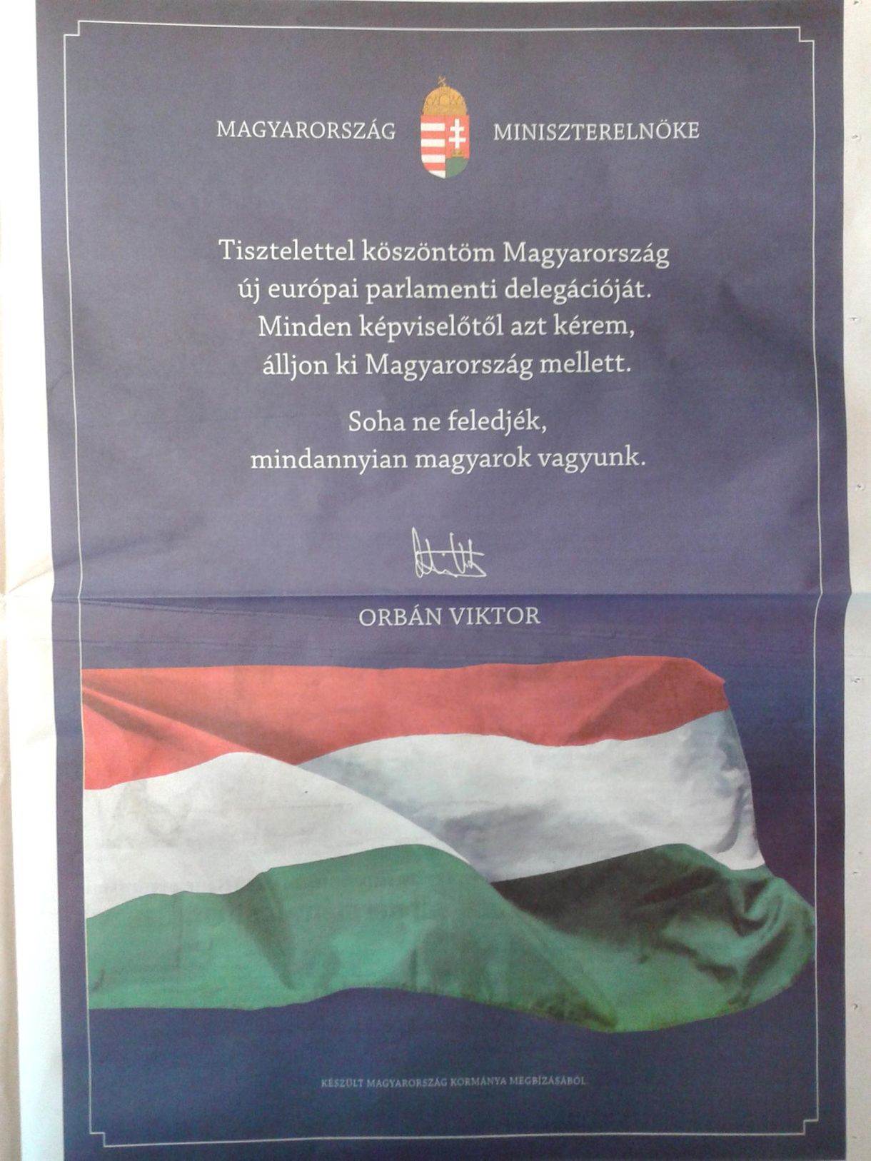 Orbán 17,7 millióból üzent az EP-képviselőknek