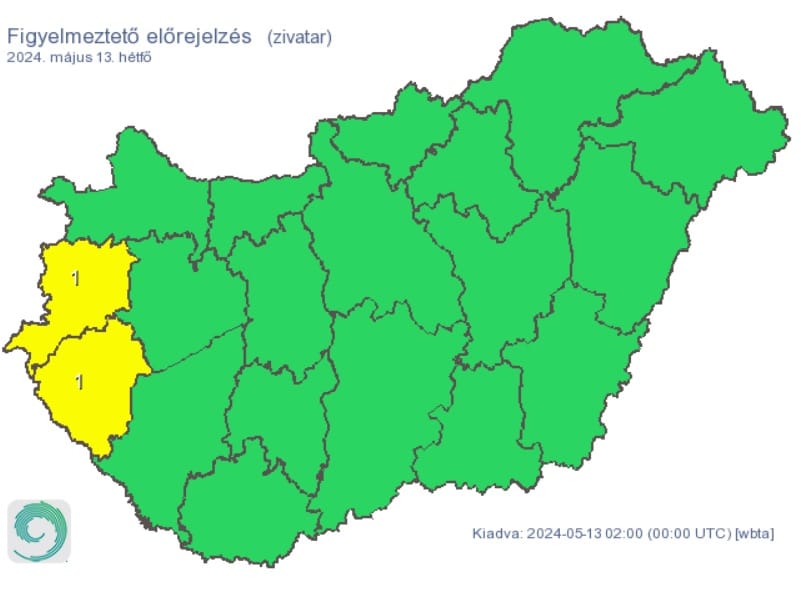Felhős, de napos időnk lesz, az ország nyugati határánál zivatarokra figyelmeztetnek