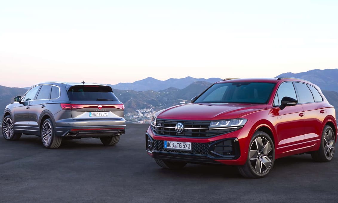 Vörösen világító VW logóval debütált a megújult Touareg