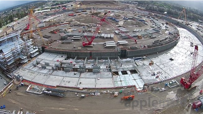 Elképesztő lesz: íme a legfrissebb felvételek az Apple épülő főhadiszállásáról