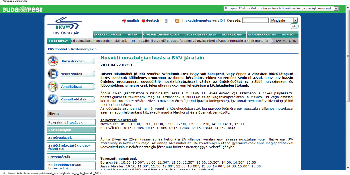 Húsvéti nosztalgiautazás a BKV járatain