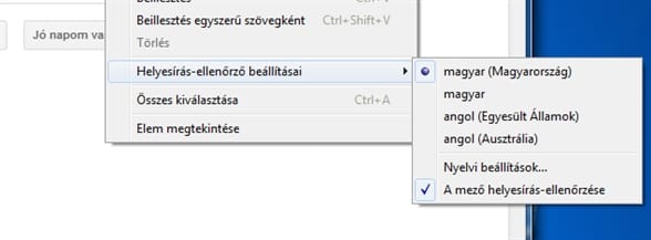 Helyesírás-ellenőrzés a Chrome-ban