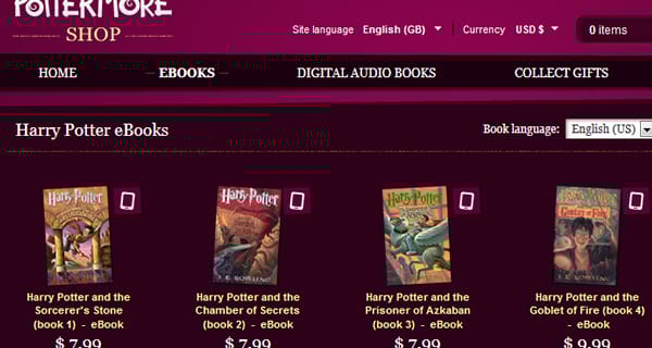 Megjelent a Harry Potter sorozat, e-könyv formátumban is