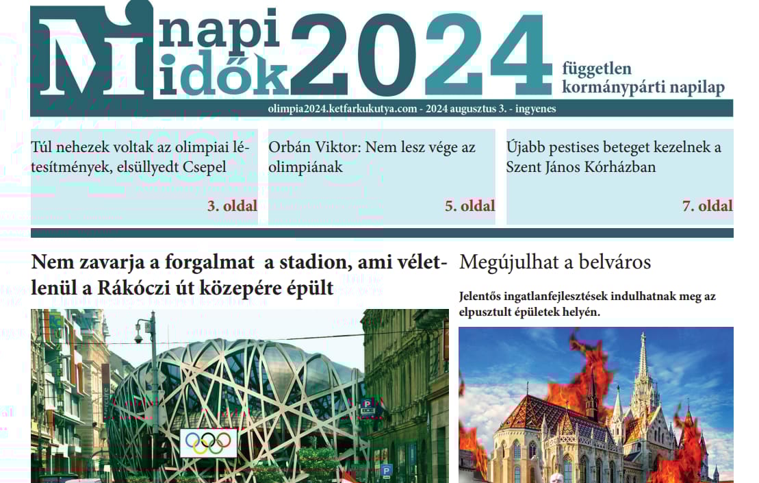 Itt elolvashatja a kétfarkúak olimpiai újságját
