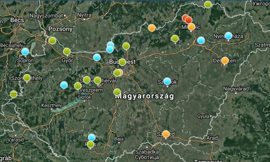 Ezeken a településeken veszélyes, egészségtelen a levegő – térkép