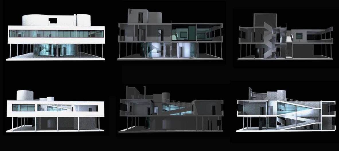 CAD Párbaj a Villa Savoye körül