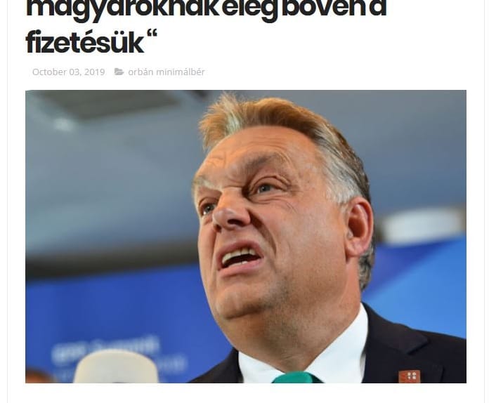 Álhír terjed a magyar fizetésekről és Orbán Viktorról