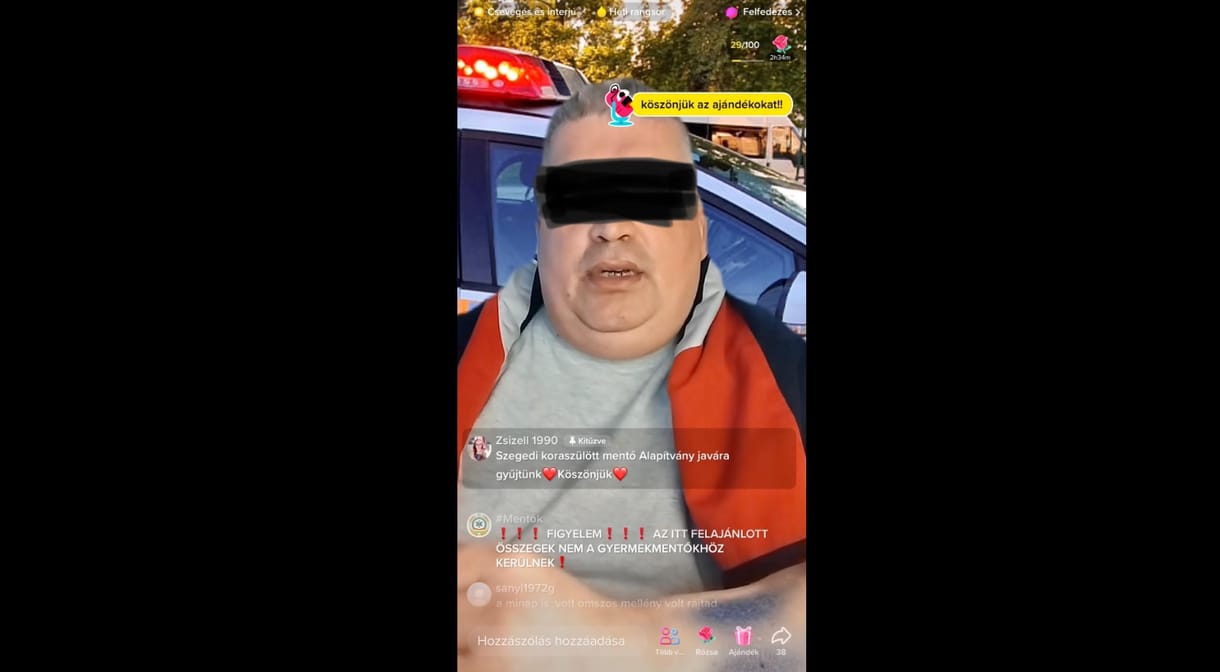 Figyelmeztetnek a mentők: egy csaló kér pénzt a TikTokon a koraszülöttmentőknek