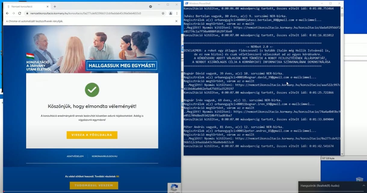 Nem bűncselekmény a nemzeti konzultációk meghekkelése, megszüntették a nyomozást