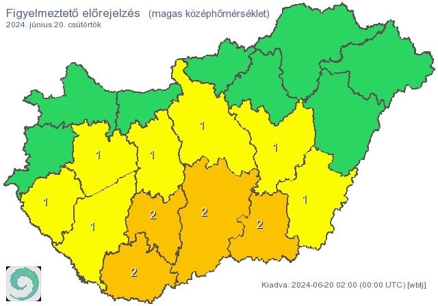 Az ország nagy részében marad a hőség csütörtökön is