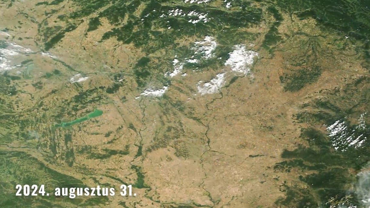 Az űrből is látszott, hogyan perzselte fel az idei  nyár a Kárpát-medencét - fotók