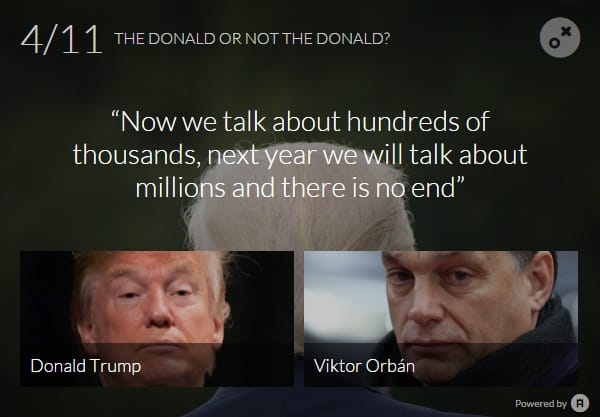 Ki mondta, Orbán Viktor vagy Donald Trump? - tesztkérdés
