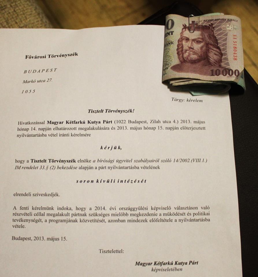 Tényleg elindul a választáson a Kétfarkú Kutyapárt