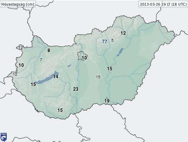 Majdnem 80 centis a hó Kékestetőn