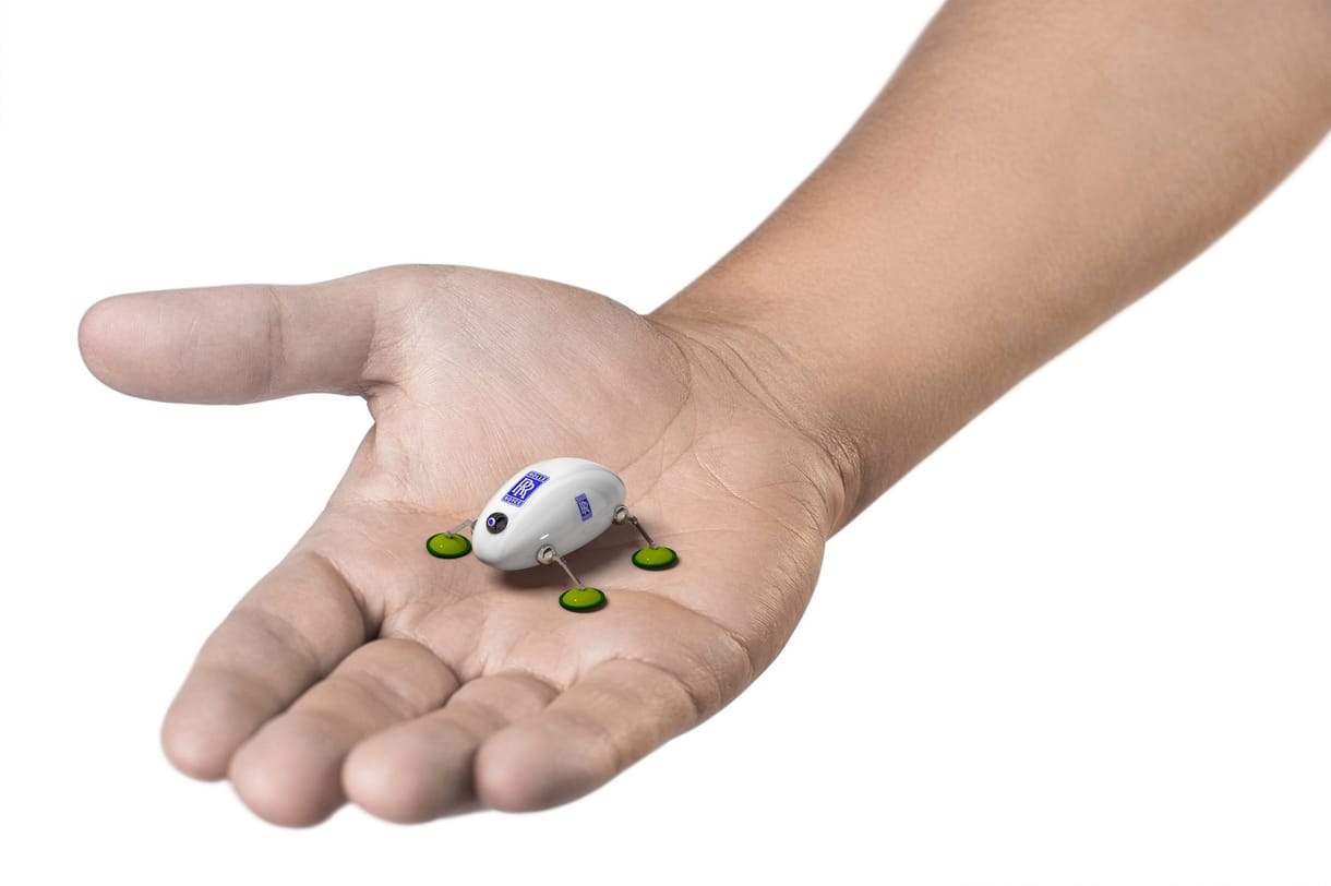 Bemászik a repülőgépbe a kis robotbogár, úgy szereli meg a hajtóműveket