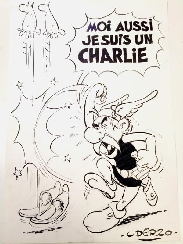 Asterix most a Charlie Hebdóért bunyózik