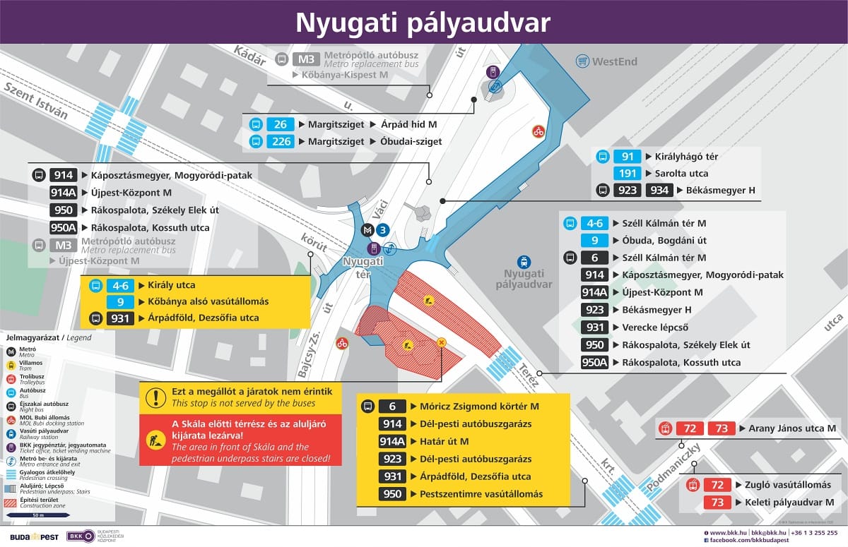 Elkezdődött a Nyugati tér felújítása – kivételesen az autósokat nem érinti