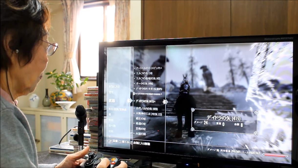 Egy idős japán nő állítja, a videojátékoktól maradt egészséges