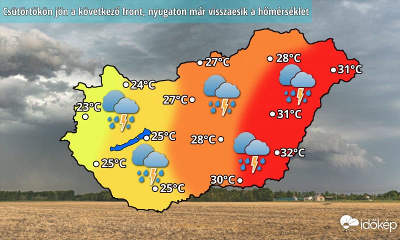 Csütörtökön újabb hidegfront érkezik