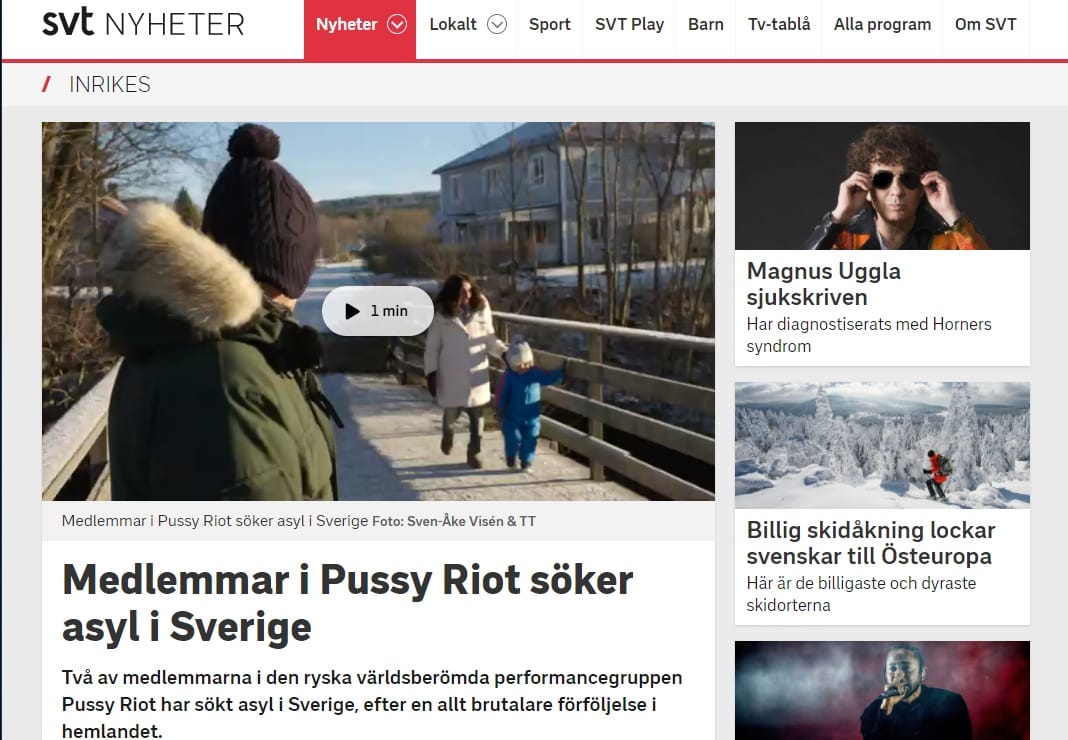 Svédországban kért menedékjogot a Pussy Riot két tagja