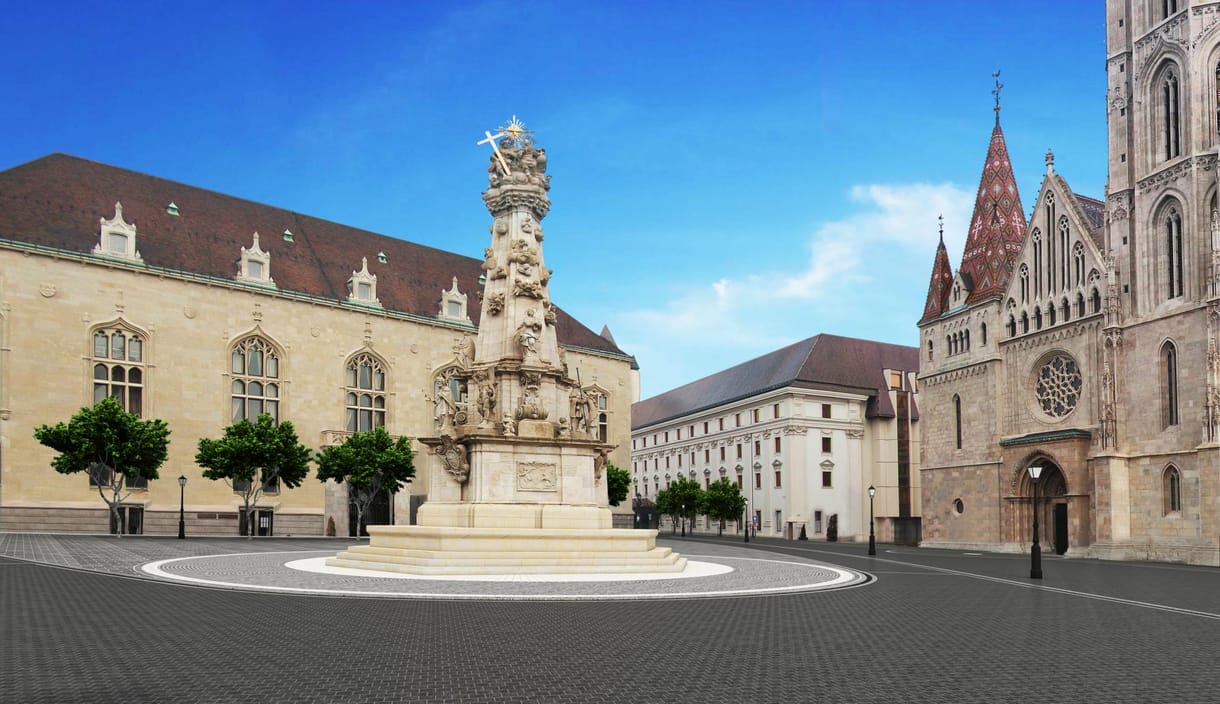 Látványterv: Így fog kinézni a felújított Szentháromság tér