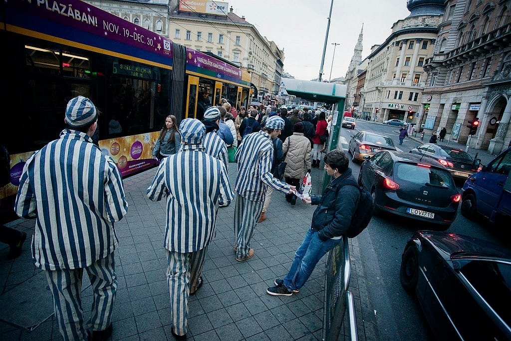 Fotók: Rabruhás aktivisták lepték el Budapest belvárosát