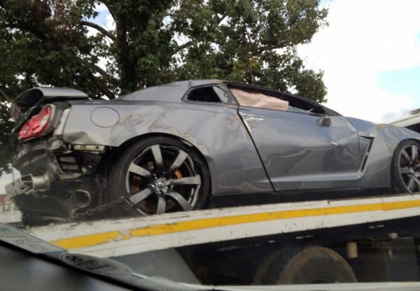 Nissan GT-R balesete Johannesburgban