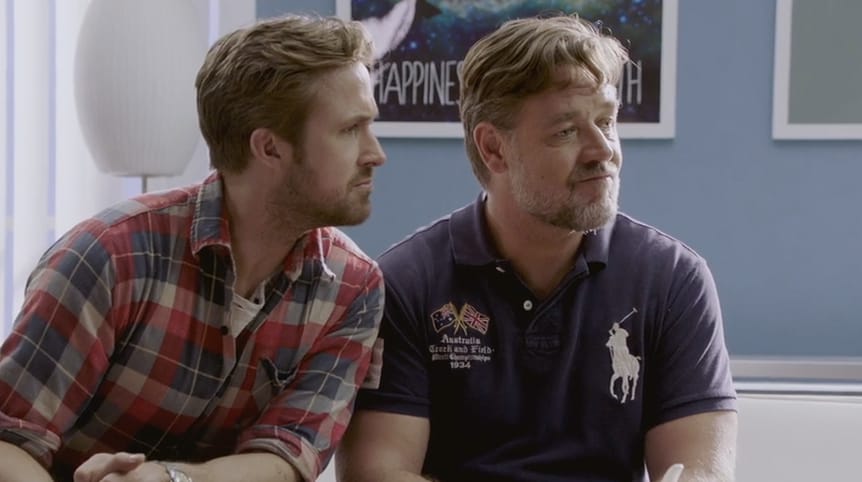 Ryan Gosling és Russell Crowe egymás agyára megy