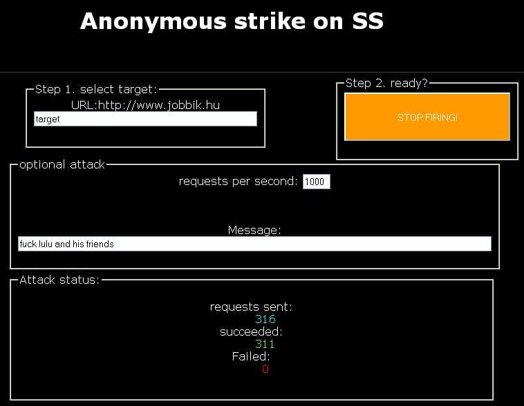 Lelőtte a Jobbik honlapját az Anonymous