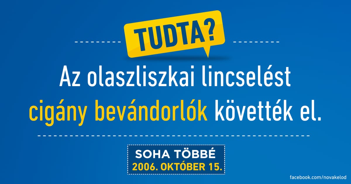 Novák Elődnek a kvótanépszavazásról is a cigányozás jutott eszébe