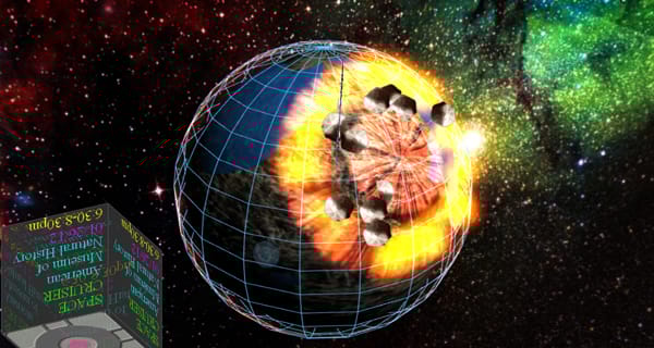 A nagy képernyők rajongóinak -űrhajós játék a planetáriumban