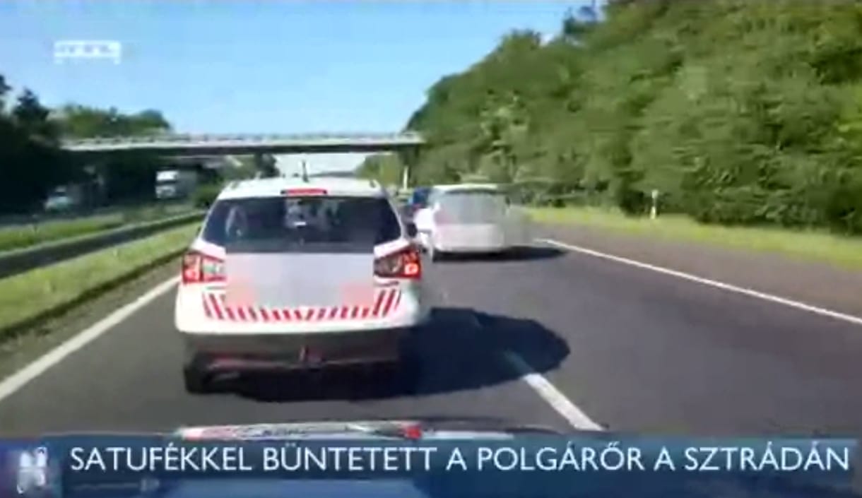 Elveszik a szolgálati autót az M7-esen pöffeszkedő polgárőrtől
