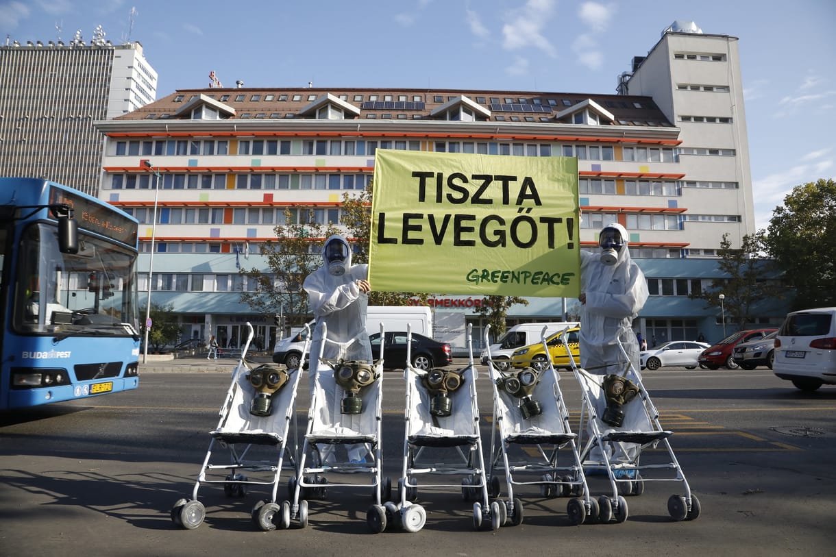 Greenpeace: kritikus mértékű a légszennyezettség több fővárosi kórház környékén
