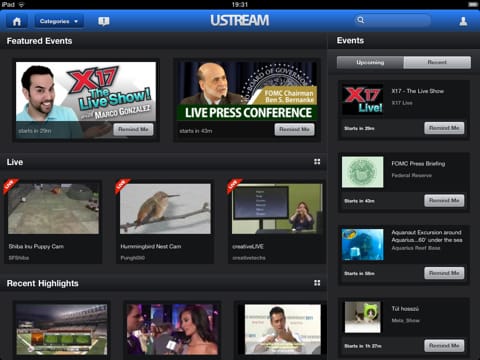Ustream az iPadre is!