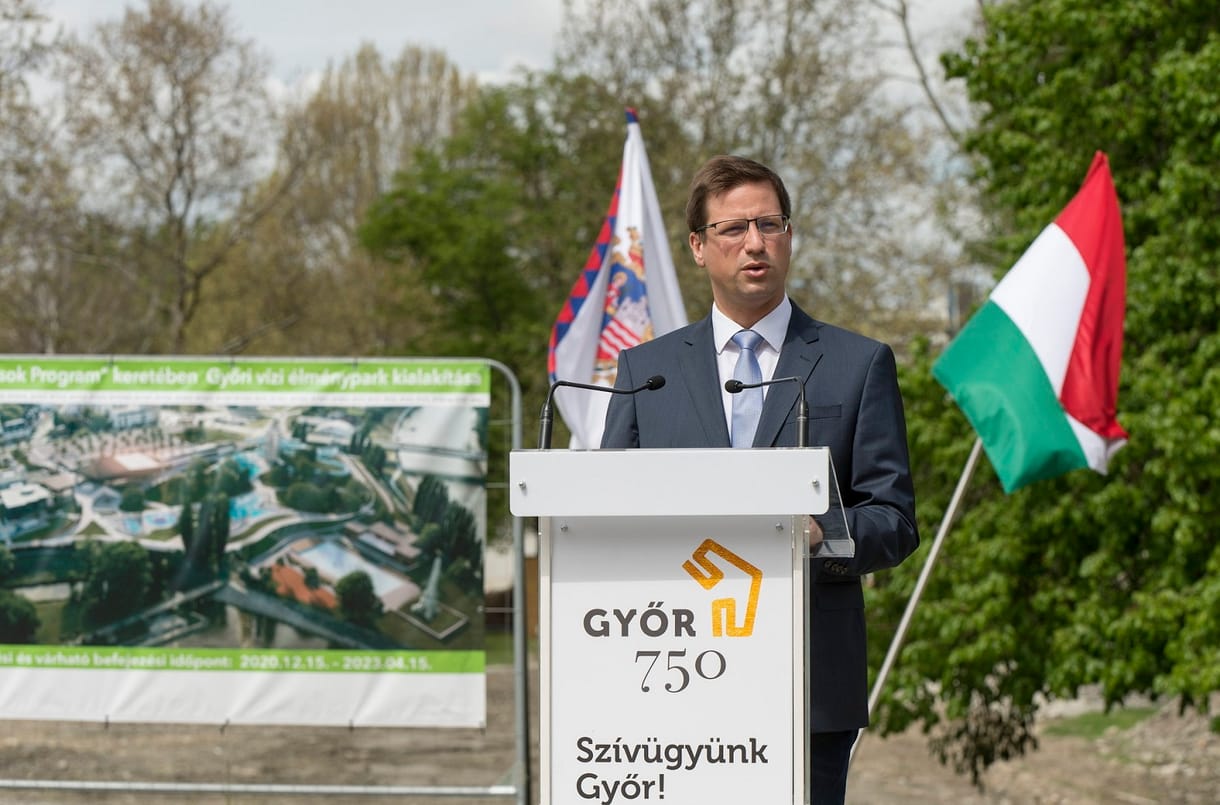 21 milliárd forint kormányzati támogatásból épül vízi élménypark Győrben