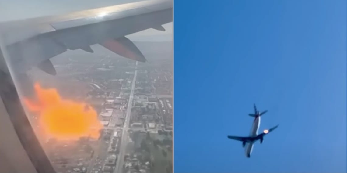 Lángok csaptak fel a hajtóműből, kényszerleszállást hajtott végre az American Airlines repülőgépe – videó
