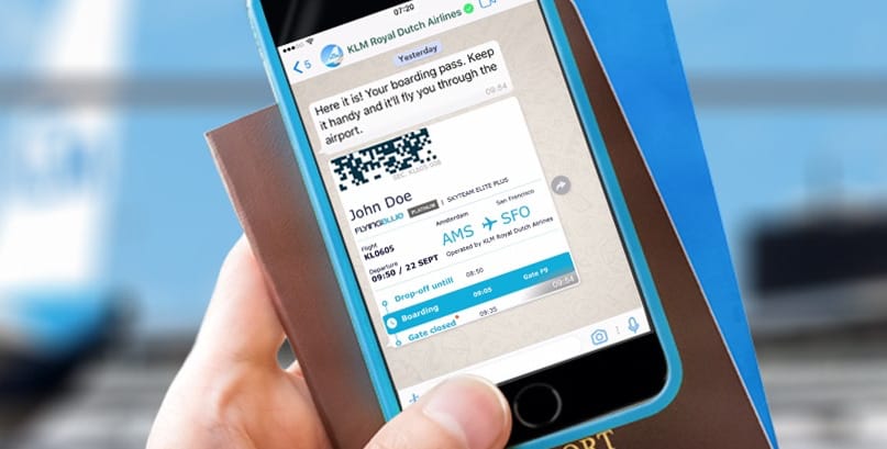 A WhatsAppot is használhatják a beszállókártyához a KLM utasai