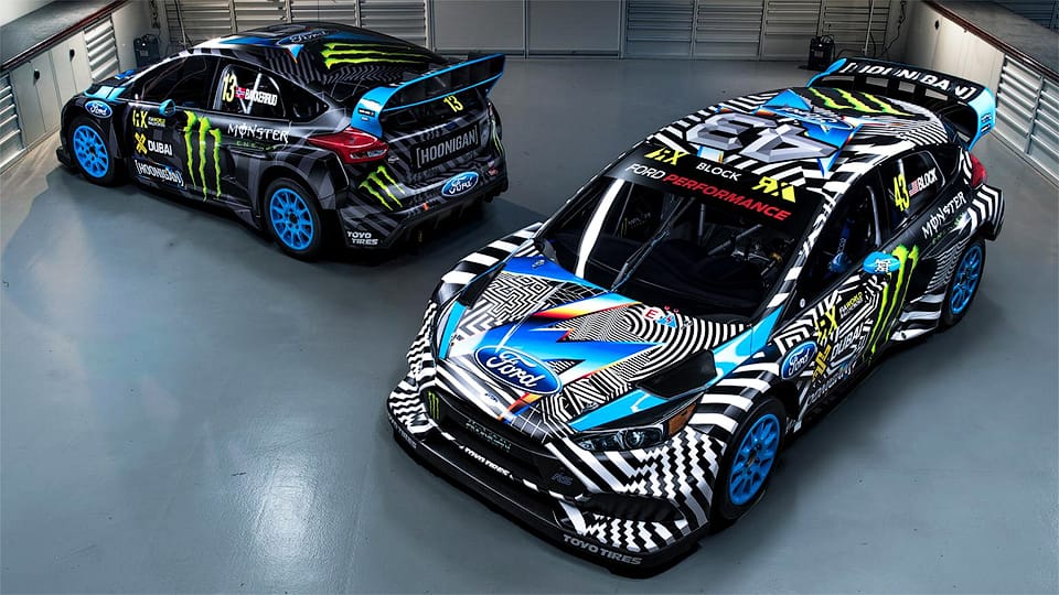 Parádés festést kapott Ken Block versenyautója