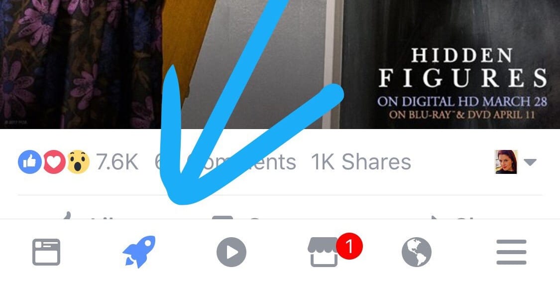 Mire jó az a rakéta alakú gomb a Facebookon?