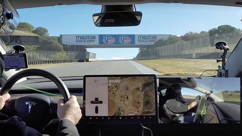 Videó: Négy kört bírt versenypályán az új Tesla Model 3 – ami nem is rossz