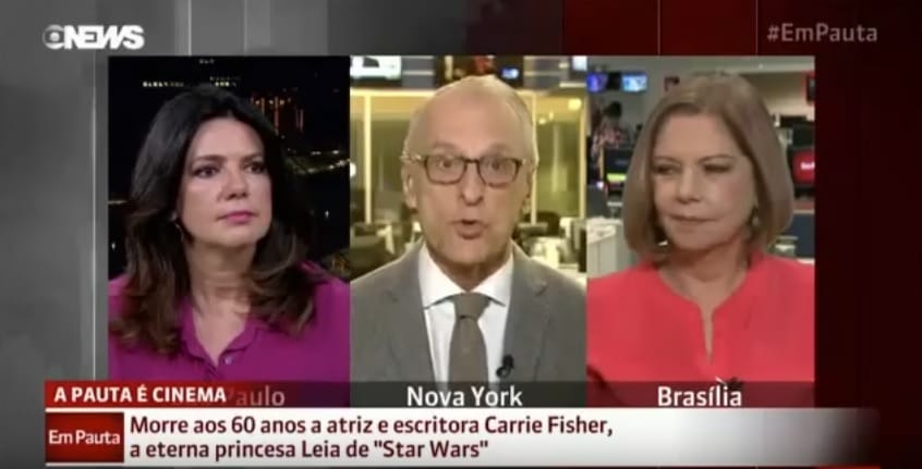 Sajátos módon reagált egy tévériporter Carrie Fisher halálára – videó