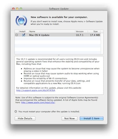 Letölthető az OS X Lion 10.7.1-es frissítése