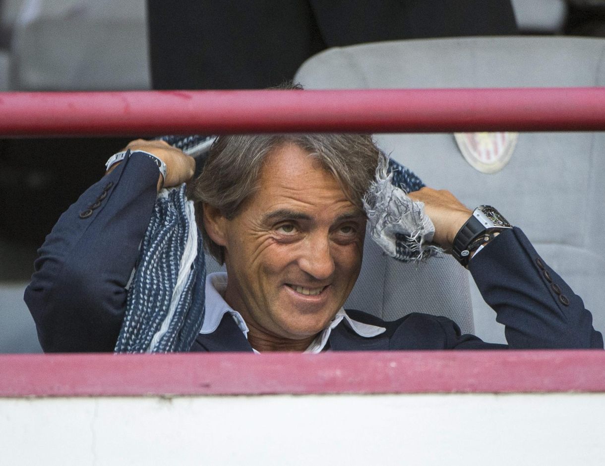 Fotó: Mancini megnézte fiát a Bozsik Stadionban