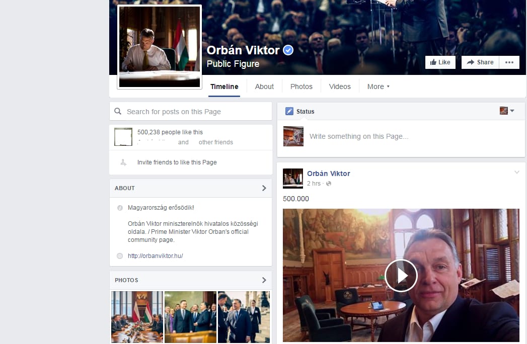 Orbánt is lehetett értékelni a Facebookon, de pikk-pakk levették