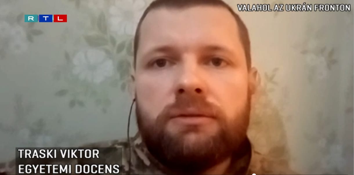 Az RTL-en egy ukrán fronton harcoló egyetemi docens újévi üzenetét adták le