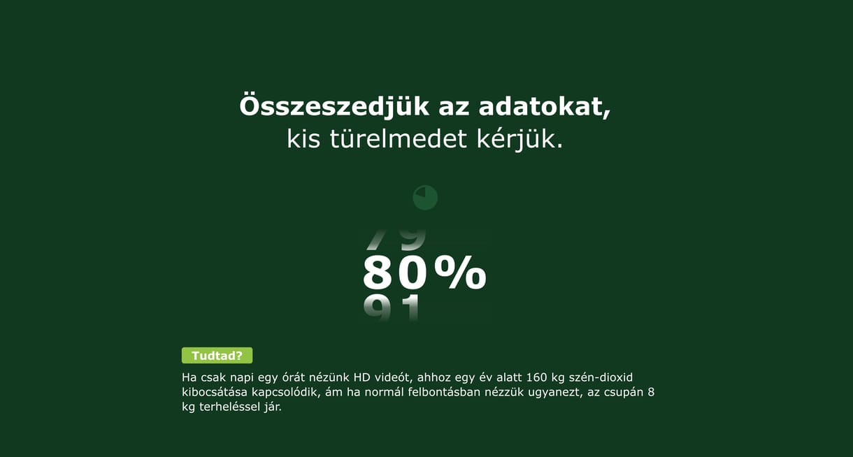Írja be bármelyik weboldal címét ide, és pikk-pakk kiderül, mennyi szén-dioxid-kibocsátásért felel