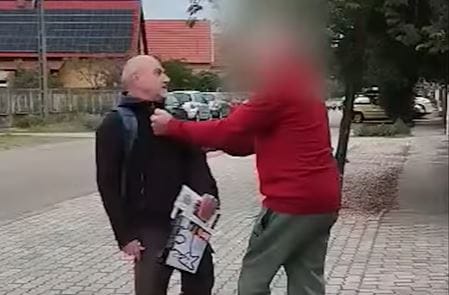 Videón, ahogy rátámadnak a Kutyapárt kecskeméti jelöltjére