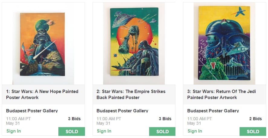 Majdnem 10 millió forintért keltek el a híres magyar Star Wars-plakátok