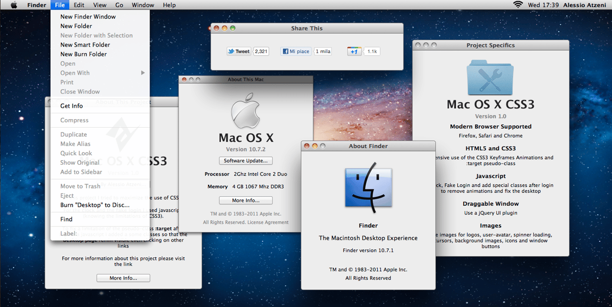 Készül az OS X Lion webes változata, HTML5 és CSS3 alapon!