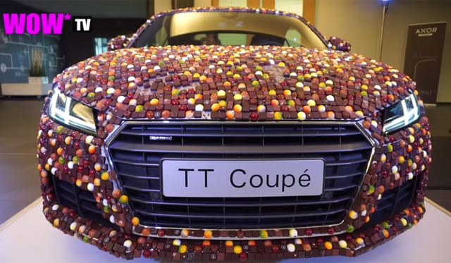 Belga csokival öltöztettek fel egy Audi TT Coupét